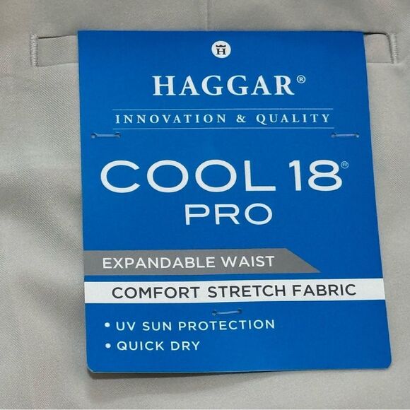 NWT. Haggar Cool 18 Pro Garbardine Shorts with Sun Protection Men’s 42 - Picture 5 of 15